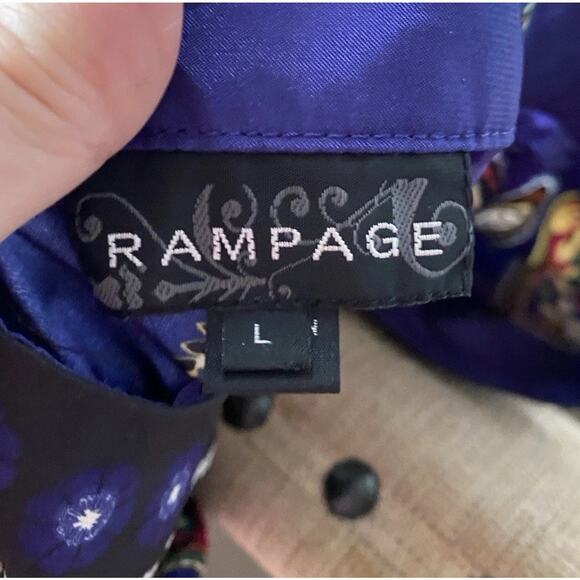 Vtg Y2k One Shoulder Angel Sleeve Top Rampage Women L Satin Fairy Whimsigoth - Picture 11 of 15